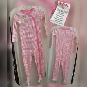 Gymboree Pink Checkered Kids Footie Pj's Size 2T